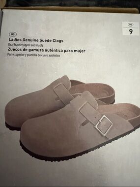 Serra Women's Suede Slip-On Clogs - Taupe